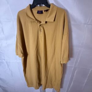 Salmon River Traders 2X Big Tan Polo Shirt 100% Cotton Short Sleeve